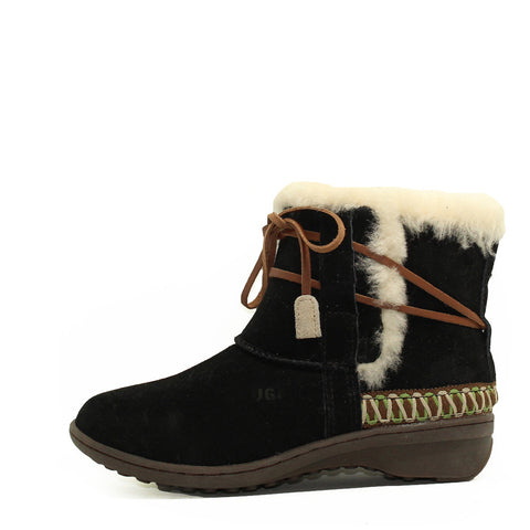 Back Zipper Short Ugg Boot - Chestnut