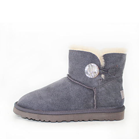 One Button Ugg Boot - Chocolate