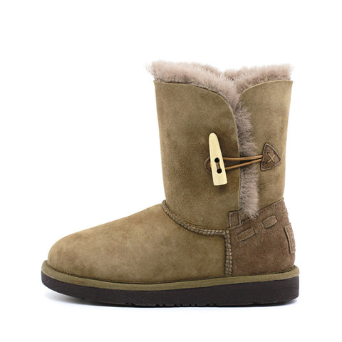 Two Button Ugg Boot - Chocolate
