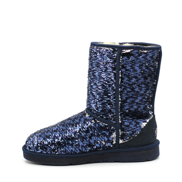 Navy blue store sequin ugg boots