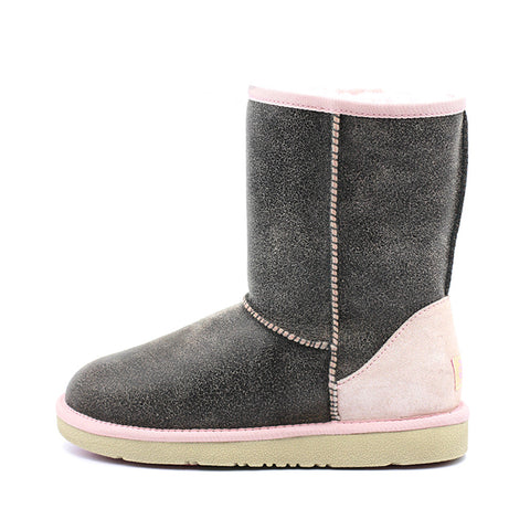 Two Button Ugg Boot - Black