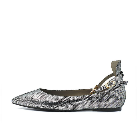 Chelsea Ballet Flat with Ankle Strap - Pink