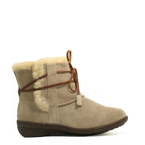 Lace Up Short Boots - Sand