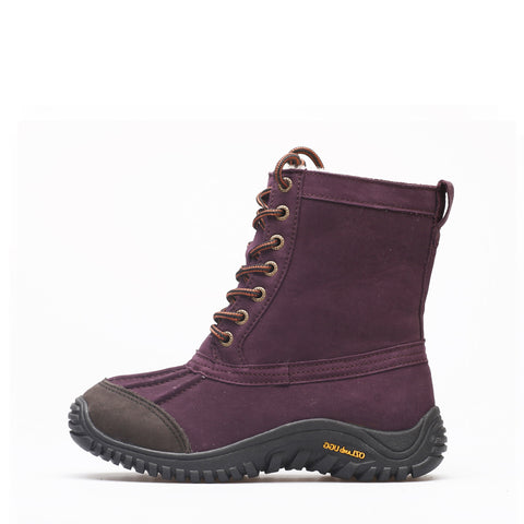 Mid Leather Sheepskin Boot - Purple