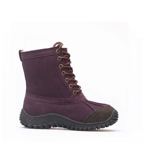 Mid Leather Sheepskin Boot - Purple