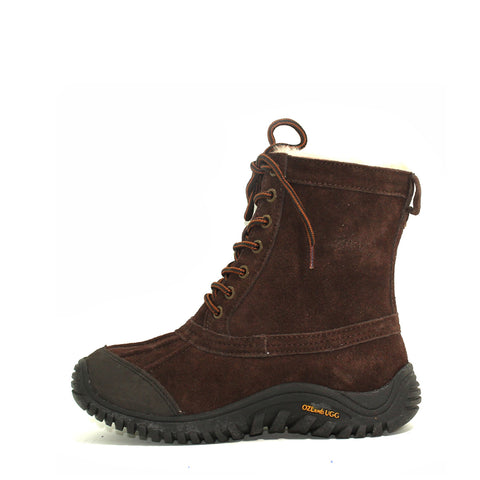 Leather Sheepskin Boot - Chocolate