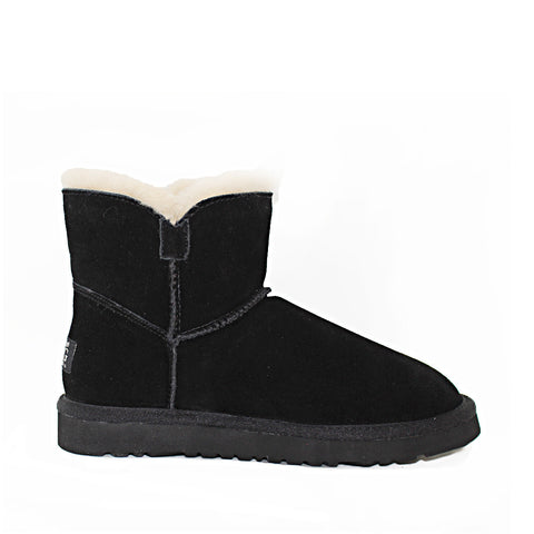 One Button Ugg Boot - Black