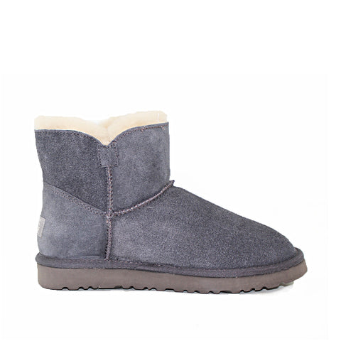 Crystal Button Ugg Boot - Grey