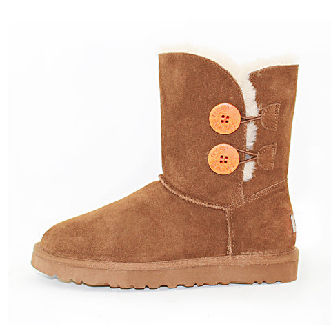 One Button Ugg Boot - Chestnut