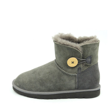 Two Button Ugg Boot - Black