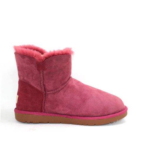 Classic One Button Ugg Boot - Wine Red