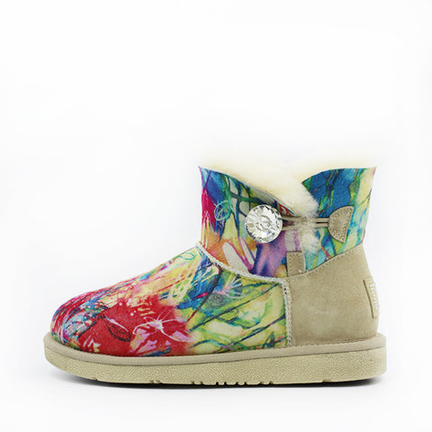 Kinsey Crystal Short Ugg Boot - Flower