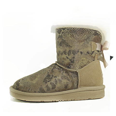 Fiona Back Bow Short Ugg Boot - Sand