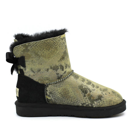 Fiona Back Bow Short Ugg Boot - Yellow