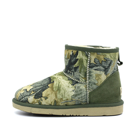 Leafy Short Ugg Boot - Green