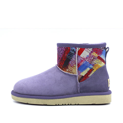 Wool Ugg Slippers - Purple