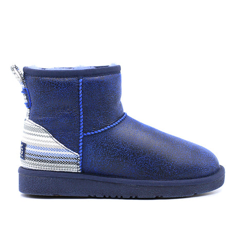 Serape Short Ugg Boot - Blue