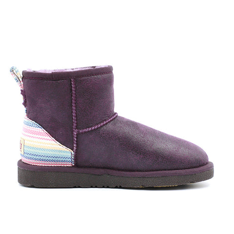 Serape Short Ugg Boot - Purple