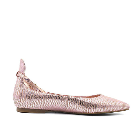 Chelsea Ballet Flat with Ankle Strap - Pink