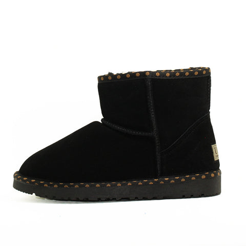 Spotted Ankle Ugg Boot - Black
