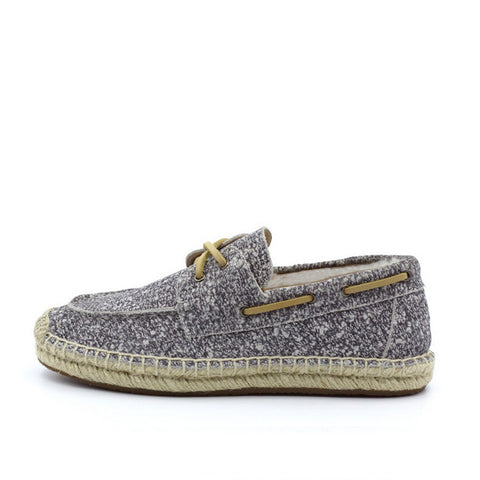 Slater Wool Boat Shoes for Him - White Grey