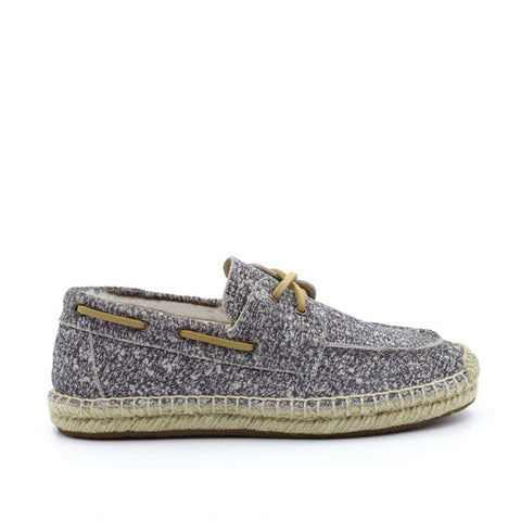 Slater Wool Boat Shoes for Him - White Grey