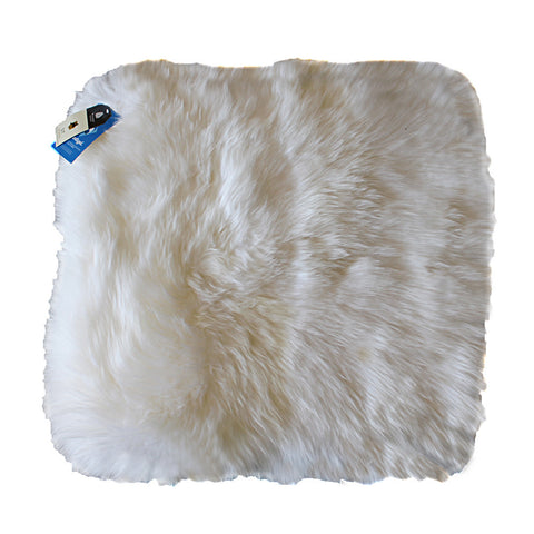 Sheepskin Seat Cushion - White